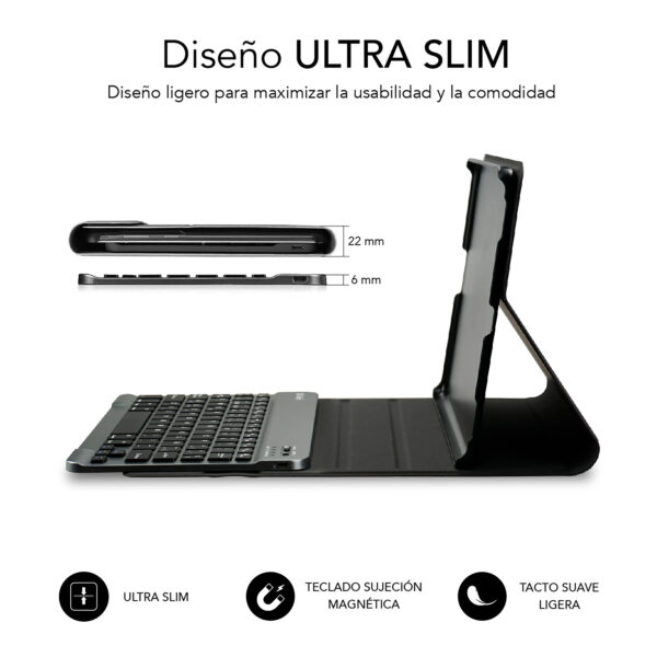 Funda + teclado subblim keytab pro para lenovo tab m10 plus 10.6 pulgadas negro - Imagen 3