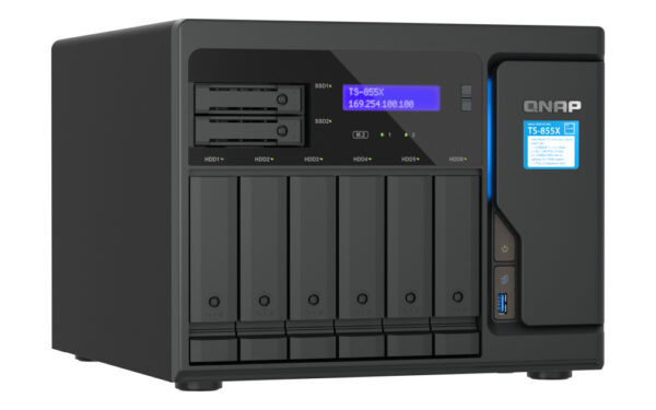 Servidor nas qnap ts - 855x - 8g nas 6+2 bay 2x2.5gbe 4xusb - Imagen 2