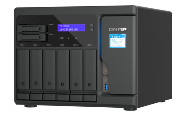 Servidor nas qnap ts - 855x - 8g nas 6+2 bay 2x2.5gbe 4xusb - Imagen 3