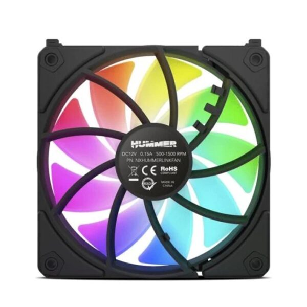 Ventilador caja nox hummer easylink argb 120mm negro - Imagen 2