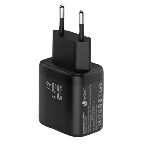 Cargador de pared leotec lecsph35w2k 35w usb tipo a - usb tipo c - Imagen 2