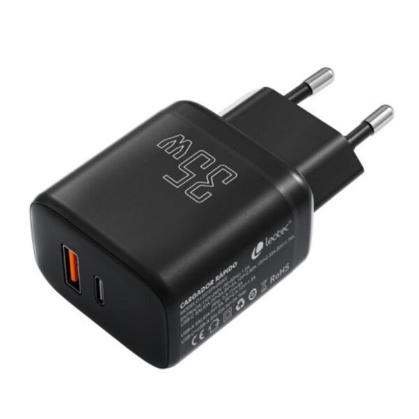 Cargador de pared leotec lecsph35w2k 35w usb tipo a - usb tipo c - Imagen 3