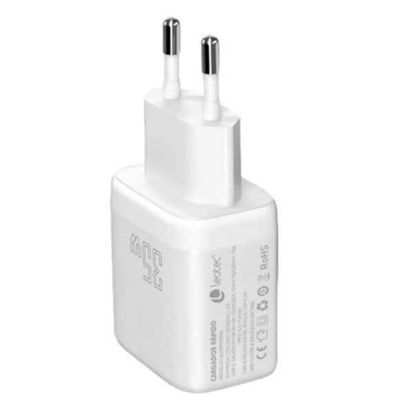 Cargador de pared leotec lecsph35w2w 35w usb tipo a - usb tipo c - Imagen 2