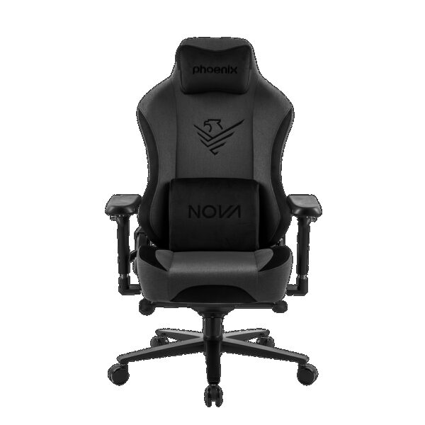Phoenix nova silla gaming alta gama fabricada en tela gris