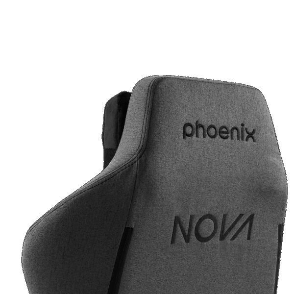 Phoenix nova silla gaming alta gama fabricada en tela gris - Imagen 3