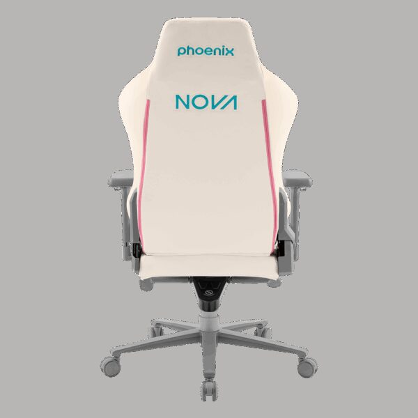 Phoenix nova cream editión silla alta gama fabricada en cuero color crema y rosa - Imagen 3