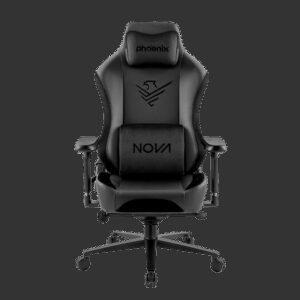 Nova silla gaming alta gama fabricada en cuero negro