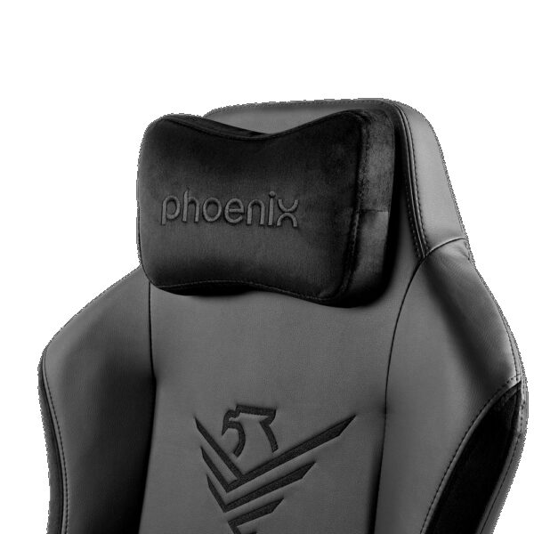 Nova silla gaming alta gama fabricada en cuero negro - Imagen 2