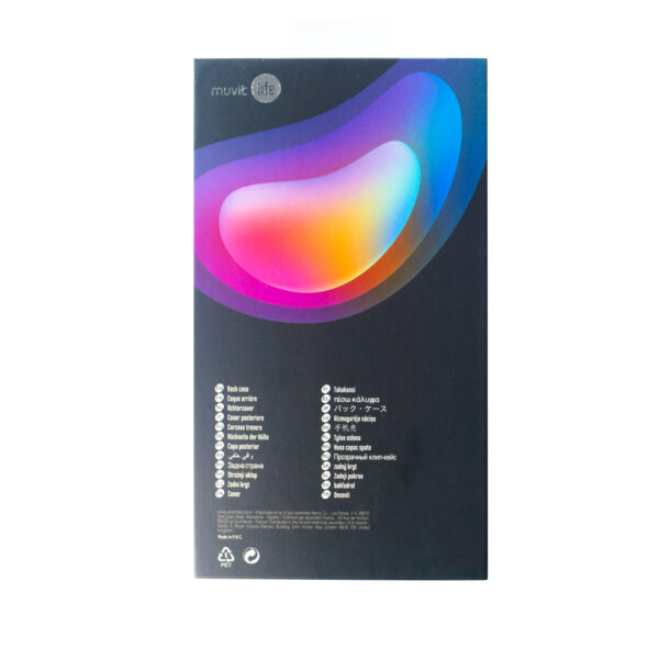 Funda muvit life para apple iphone 12 - 12 pro transparente + colgante negro - Imagen 2