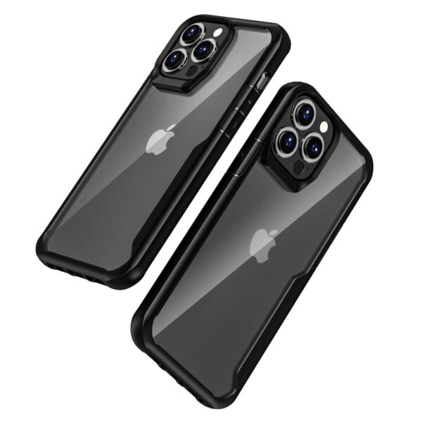 Funda muvit shockproof 2m para apple iphone 13 pro transparente - negra - Imagen 2