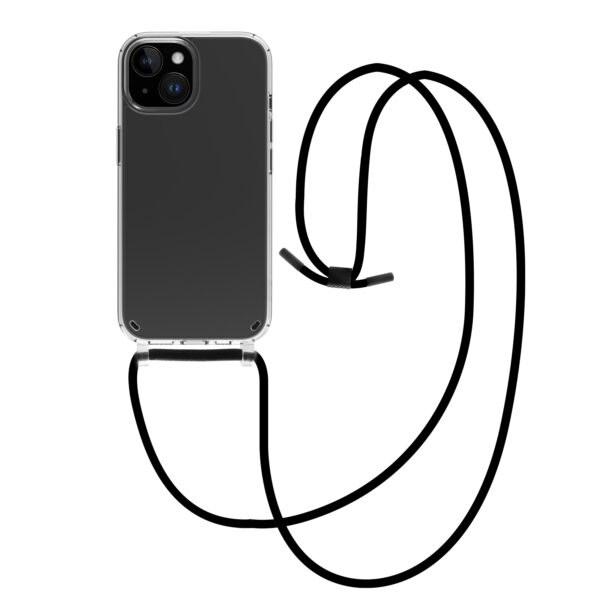 Funda muvit recycletek para apple iphone 15 plus transparente + colgante negro - Imagen 3