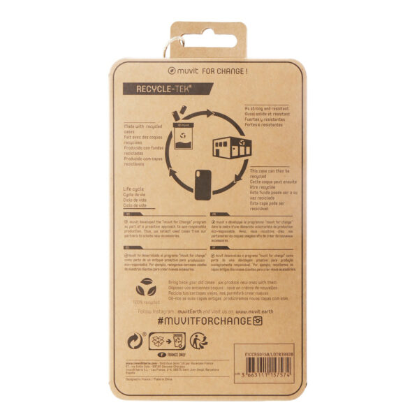 Funda muvit recycletek para apple iphone 13 transparente - Imagen 3