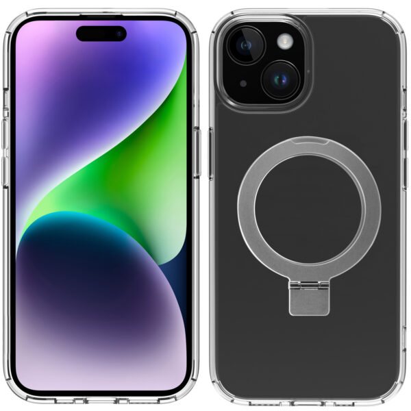 Funda muvit recycletek magsafe + soporte para iphone 15 transparente - Imagen 3