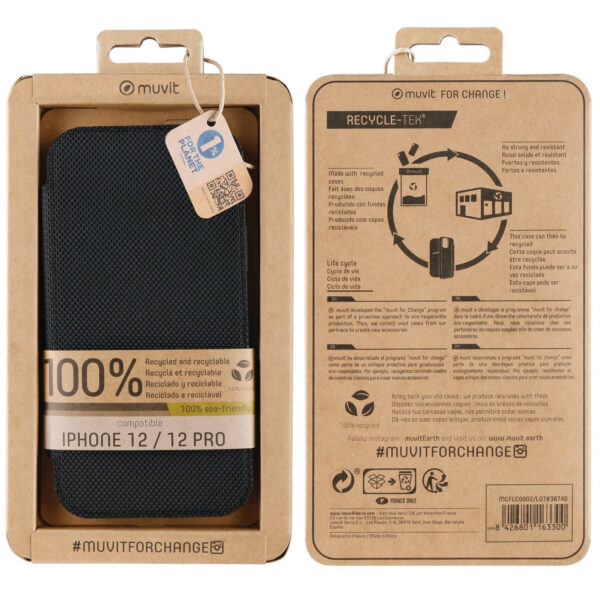 Funda muvit folio para iphone 12 - 12 pro negra - Imagen 3