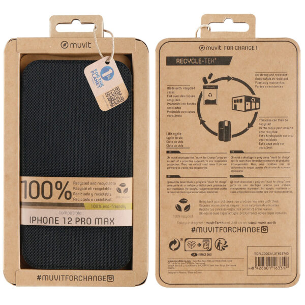 Funda muvit folio para iphone 12  pro max negra - Imagen 3