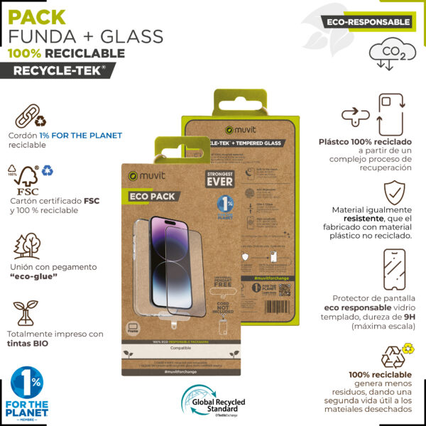 Funda muvit para samsung galaxy s24 plus + protector de pantalla vidrio templado plano - Imagen 2