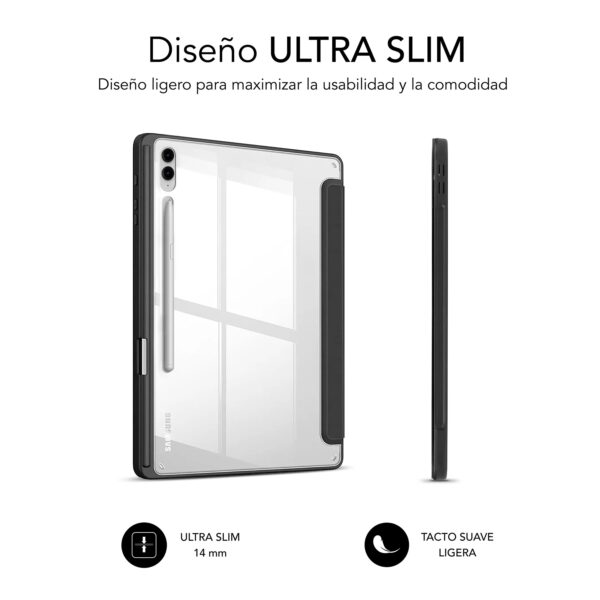 Funda tablet sublim clear shock case para samsung galaxy tab s9+ - s9 fe+ 12.4 pulgadas negra - Imagen 3