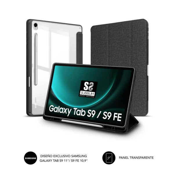 Funda tablet sublim clear shock case para samsung galaxy tab s9 11 pulgadas - s9 fe 10.9 pulgadas negra - Imagen 2