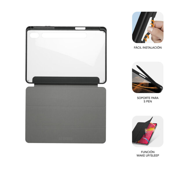 Funda tablet sublim clear shock case para samsung galaxy tab s9 11 pulgadas - s9 fe 10.9 pulgadas negra - Imagen 3