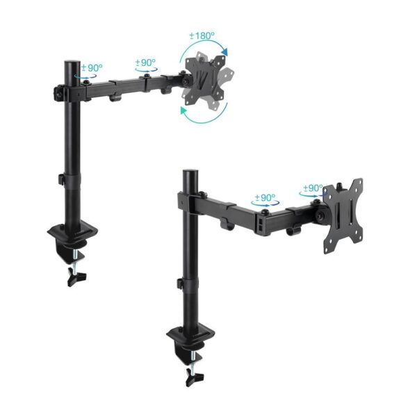 Soporte tooq mesa gira incli 1 brazo 17 - 32 pulgadas negro - Imagen 2