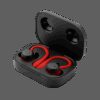 Auriculares deportivos spartan bluetooth 5.3 manos libres accesorios intercambiables detalles en rojo