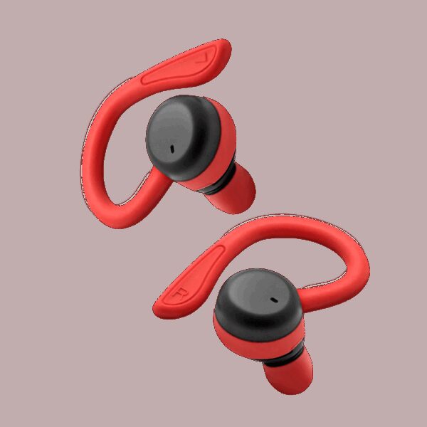 Auriculares deportivos spartan bluetooth 5.3 manos libres accesorios intercambiables detalles en rojo - Imagen 2