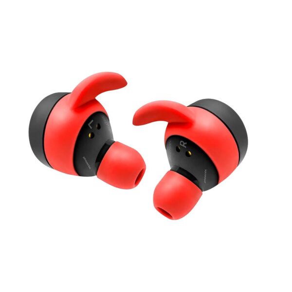 Auriculares deportivos spartan bluetooth 5.3 manos libres accesorios intercambiables detalles en rojo - Imagen 3