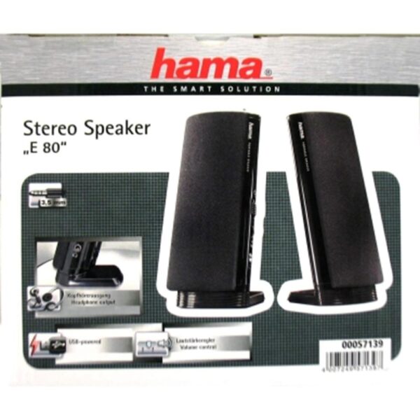 Altavoces pc hama e 80 negro - Imagen 3