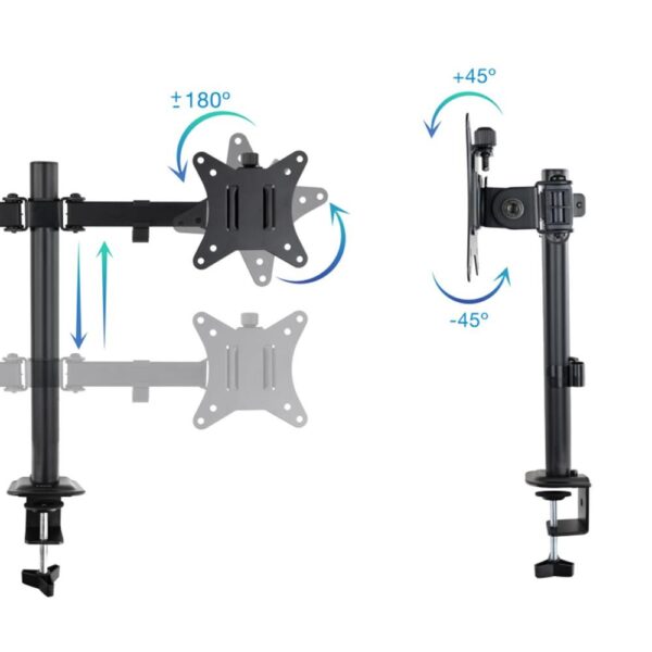 Soporte mesa tooq hasta 27 pulgadas vesa 100 x 100 max 8kg - brazo - Imagen 2