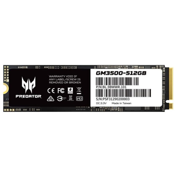 Disco duro interno solido ssd predator gm - 3500 512gb pcie nvme gen3 - Imagen 2
