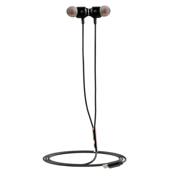 Auriculares muvit m1c usb tipo c negro - Imagen 2