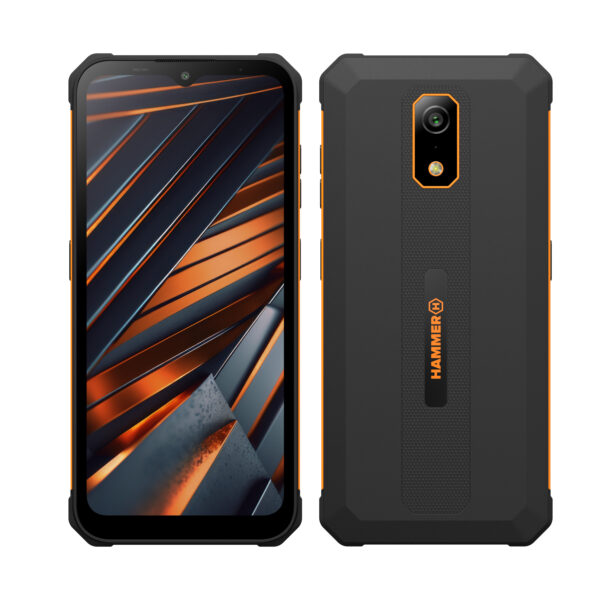 Movil hammer iron va 4gb - 64gb - negro y naranja - Imagen 3