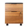 Cajonera phoenix artisan combinación negro y madera nogal - Imagen 2