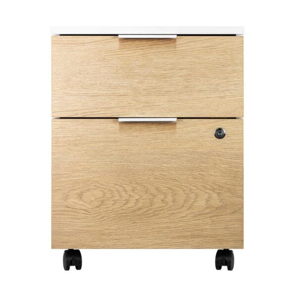 Cajonera phoenix artisan combinación blanca y madera natural - Imagen 2