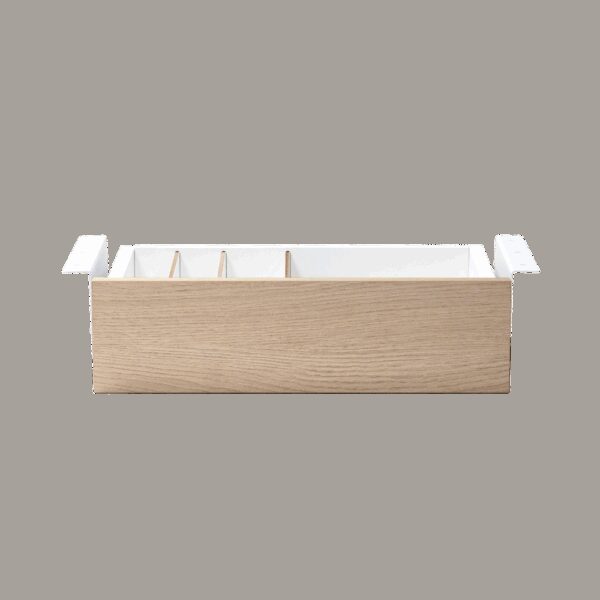 Cajon phoenix para escritorio artisan combinación blanco y madera natural
