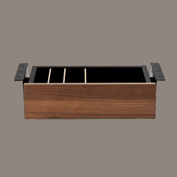 Cajon phoenix para escritorio artisan combinación negro y madera nogal