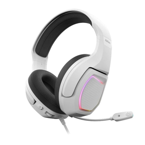 Auriculares gaming krom kopa usb blanco - Imagen 2