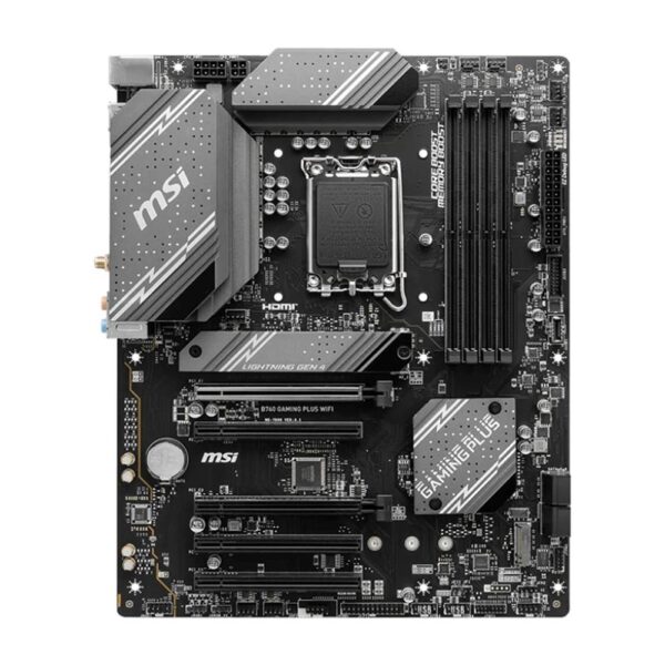 Placa base msi 1700 b760 gaming plus wifi atx - 4 x ddr4 - 4 x sata 6 - 4 x usb 2.0 - 2 x usb 3.2 - 1 x usb tipo c - Imagen 2