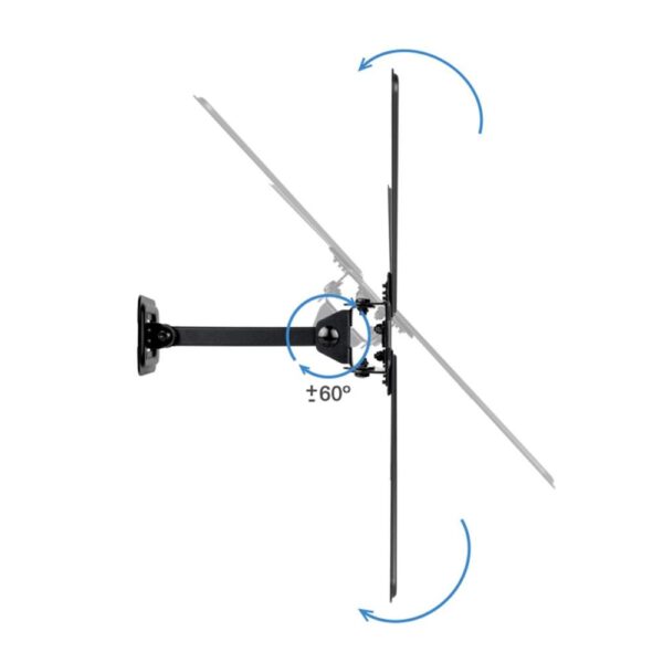 Soporte pared tv tooq vesa hasta 55 pulgadas 400x400mm max 25kg - Imagen 3