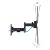 Soporte pared tv tooq vesa hasta 55 pulgadas 400x400mm max 25kg articulado - Imagen 2