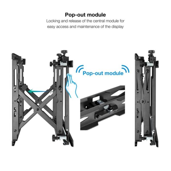 Soporte video wall tooq tqvw4571t vesa hasta 70 pulgadas 600x400mm max 70kg - Imagen 3