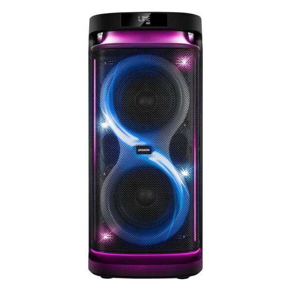 Altavoz rumbleboss xl phoenix 160w rms batería 7000 mah función karaoke 2 microfonos inalambricos incluidos - Imagen 2