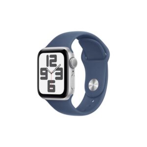 Smartwatch apple watch se gps 40mm silver case blue denim band s - m