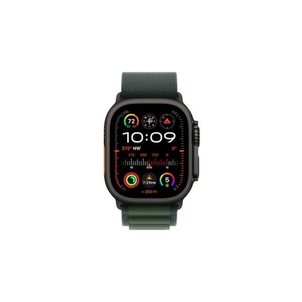 Smartwatch apple watch ultra 2 gps + cell 49mm black titanium case dark green alpine loop medium - Imagen 2