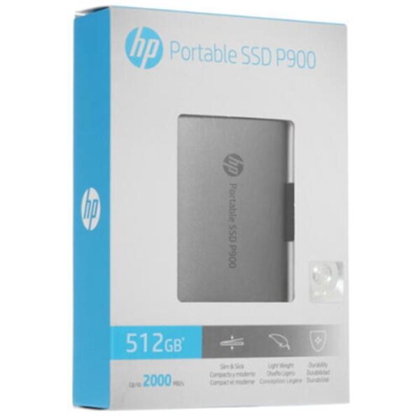 Disco duro externo ssd hp p900 512gb usb tipo c gris - Imagen 2