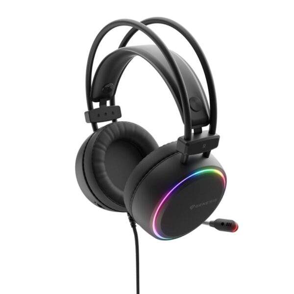 Auriculares gaming genesis neon 613 mini jack usb tipo a negros - Imagen 3