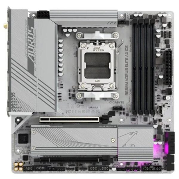 Placa base gigabyte b650m a elite ax ice am5 atx 4xddr5 - Imagen 2