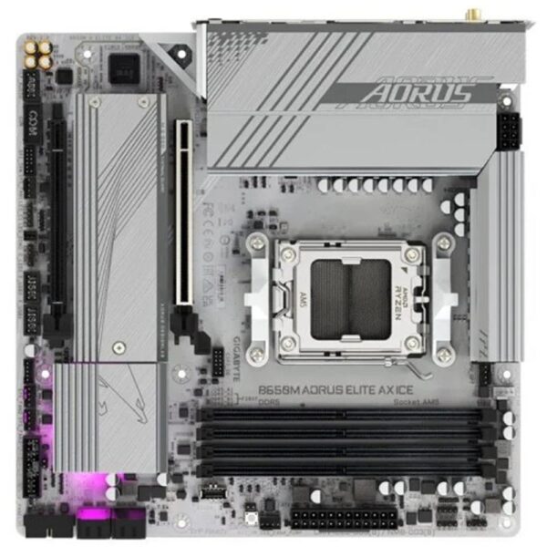 Placa base gigabyte b650m a elite ax ice am5 atx 4xddr5 - Imagen 3