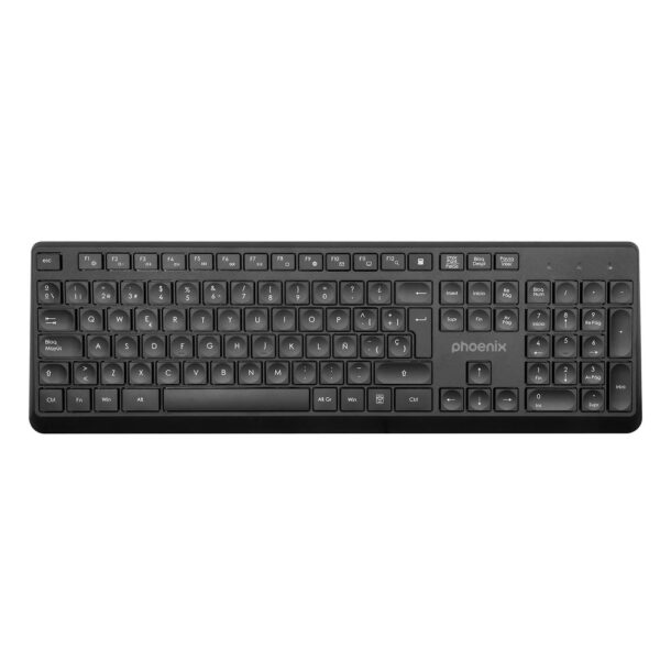 Phoenix combo teclado multimedia + ratón inalámbrico con receptor usb 1600dpi - Imagen 2
