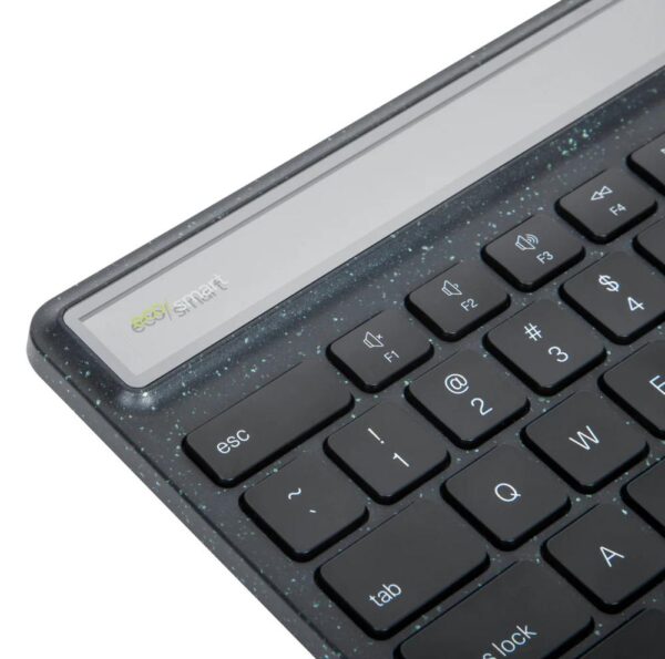 Teclado inalambrico targus akb868es ecosmart solar keyboard antimicrobiano bluetooth full size usb - c negro - Imagen 3
